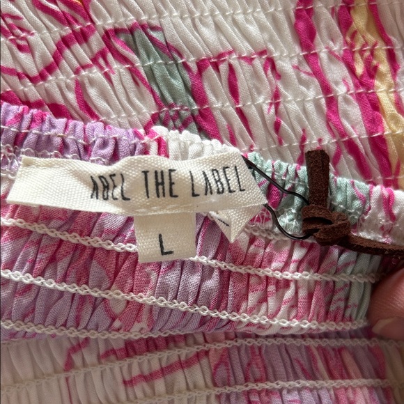 Anthropologie Abel The Label Azalea Elegant Strapless Floral Dress - Picture 6 of 7